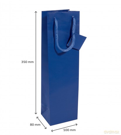 Sigel: 5 SIGEL Flaschenbeutel blau 10,0 x 35,0