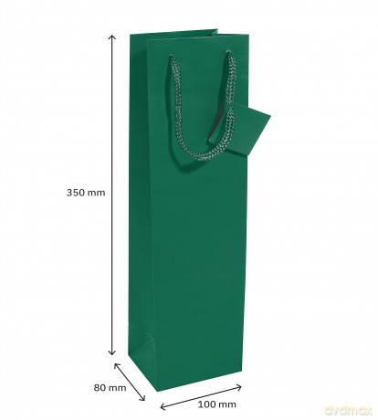 Sigel: 5 SIGEL Flaschenbeutel grźn 10,0 x 35,0