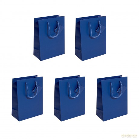 Sigel: 5 SIGEL Geschenktaschen blau 17,0 x 23,0