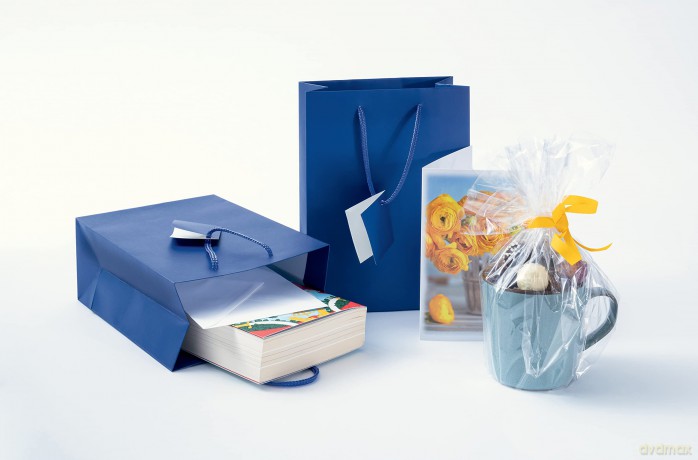 Sigel: 5 SIGEL Geschenktaschen blau 17,0 x 23,0