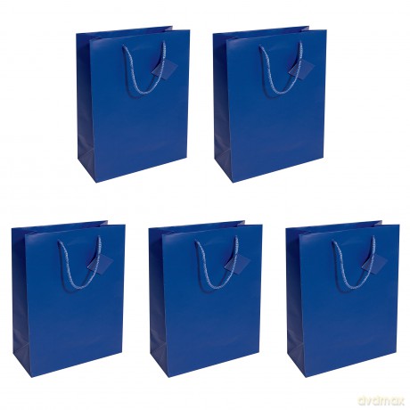Sigel: 5 SIGEL Geschenktaschen blau 26,0 x 33,0