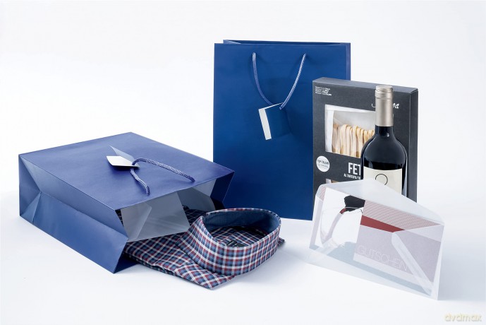 Sigel: 5 SIGEL Geschenktaschen blau 26,0 x 33,0
