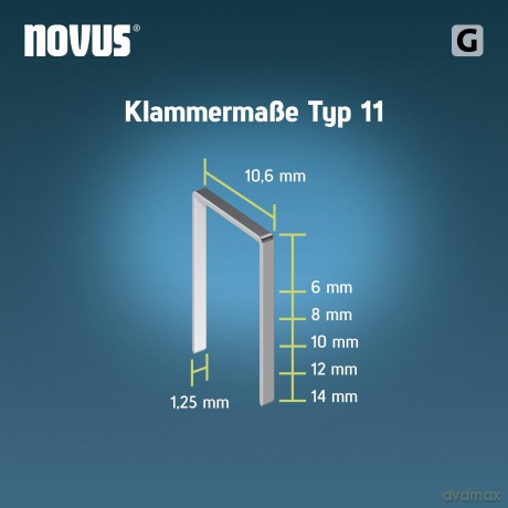 Novus: 5.000 novus Tackerklammern 11/10 Flachdr