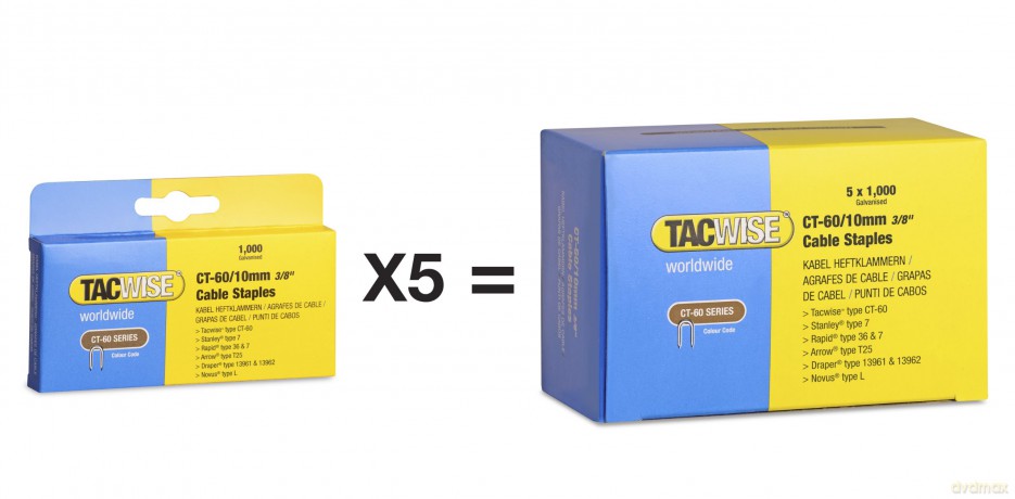 Tacwiseâ˘: 5.000 TACWISEâ˘ Tackerklammern Typ CT-60/