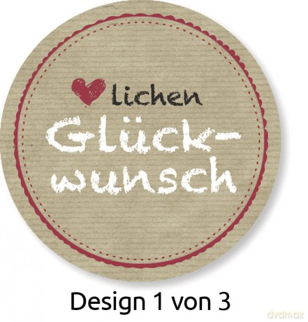 50 AVERY Zweckform Aufkleber Herzliche