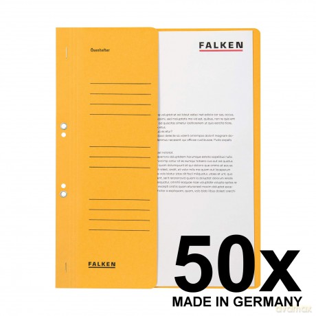 50 FALKEN senhefter gelb DIN A4
