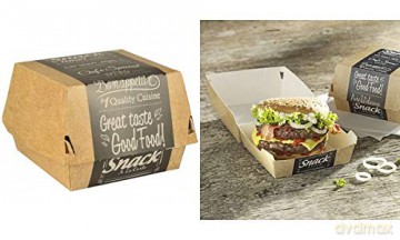 50 PAPSTAR Burger-Boxen Good Food Pappe
