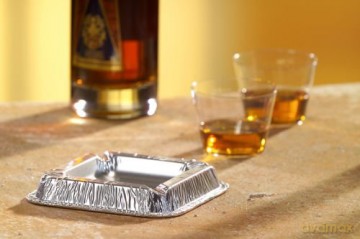 50 PAPSTAR Einweg-Aschenbecher Alumini