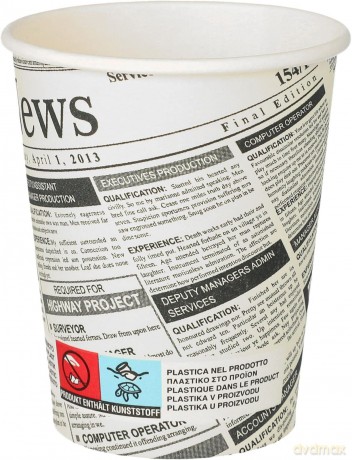 50 PAPSTAR Einweg-Kaffeebecher Newsprint