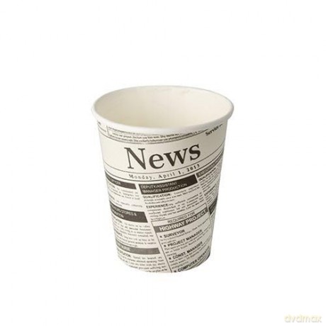 50 PAPSTAR Einweg-Kaffeebecher Newsprint