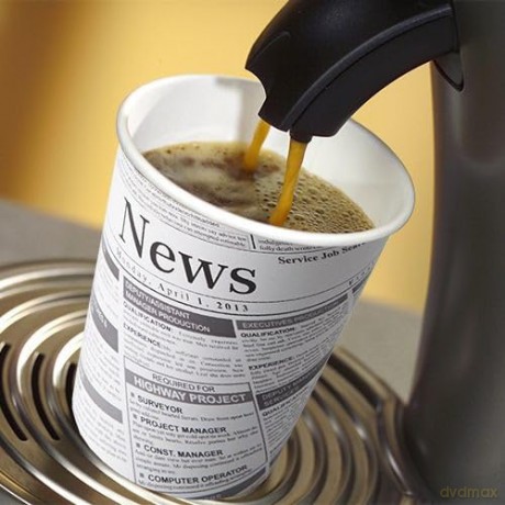 50 PAPSTAR Einweg-Kaffeebecher Newsprint