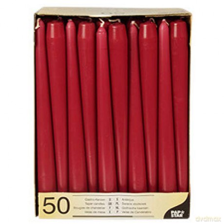 50 PAPSTAR Kerzen bordeaux