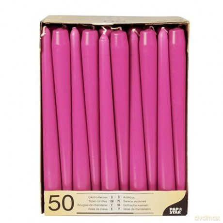 Papstar: 50 PAPSTAR Kerzen fuchsia