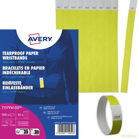 Avery Zweckform: 500 AVERY Zweckform Eintrittsbnder gelb