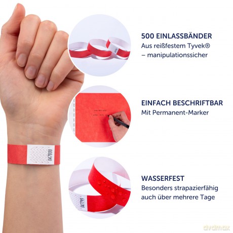 Avery Zweckform: 500 AVERY Zweckform Eintrittsbnder rot