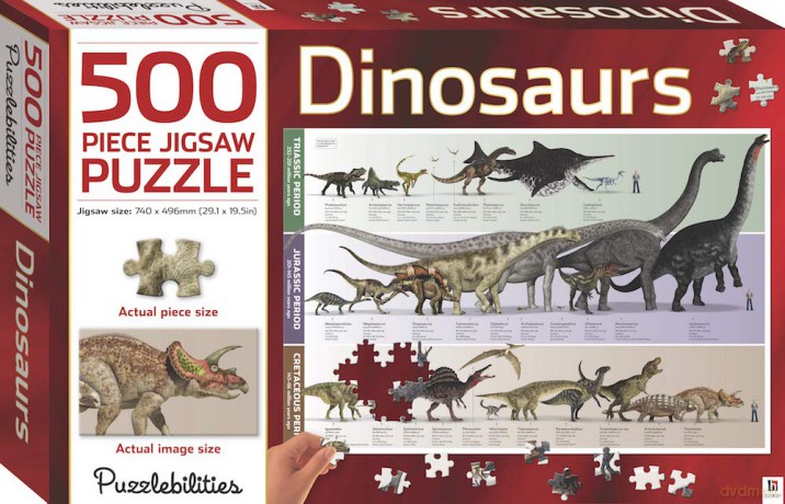500 Piece Jigsaw Dinosaurs [KSIĄŻKA]