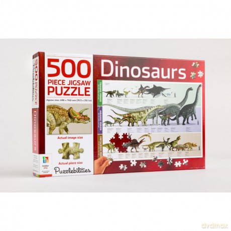 500 Piece Jigsaw Dinosaurs [KSIĄŻKA]