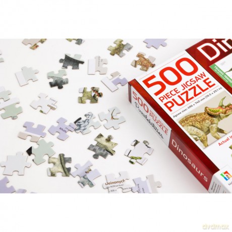 500 Piece Jigsaw Dinosaurs [KSIĄŻKA]