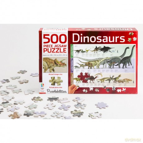 500 Piece Jigsaw Dinosaurs [KSIĄŻKA]