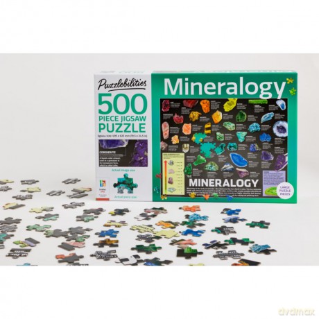 500 Piece Jigsaw Mineralogy [KSIĄŻKA]