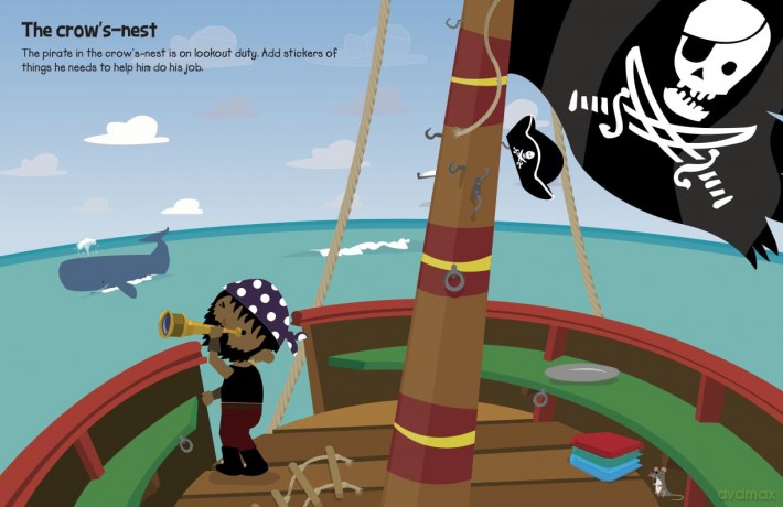 555 Sticker Fun Pirate Ship Activity Book [KSIĄŻKA]