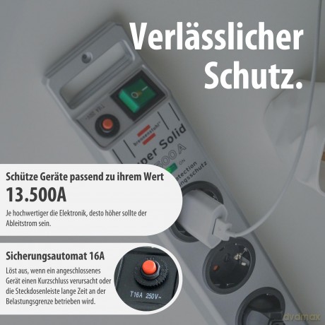 5fach Steckdosenl. Super-Solid