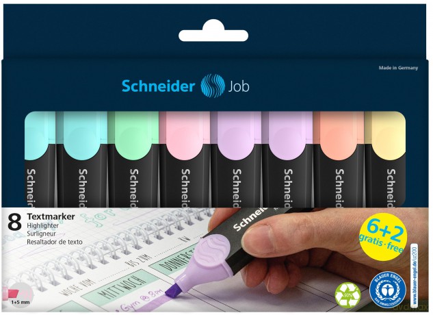 Schneider: 6 + 2 GRATIS: Schneider Job Textmarker f