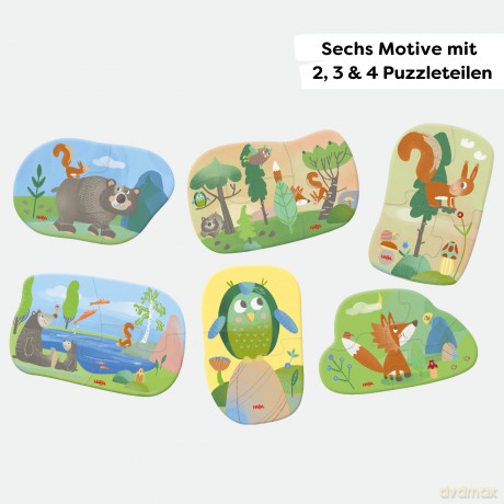 6 erste Puzzles - Waldtiere