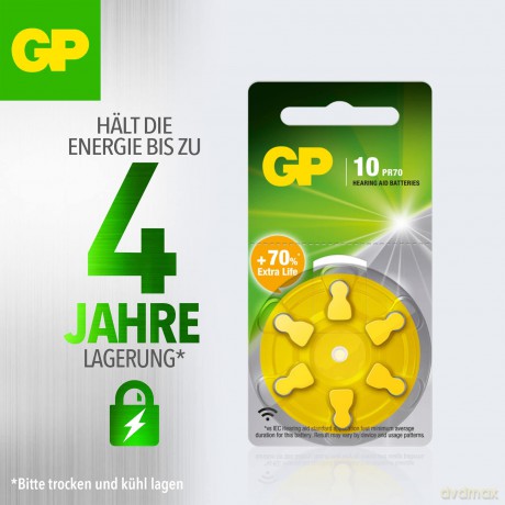 Gp: 6 GP Knopfzellen ZA10 1,45 V