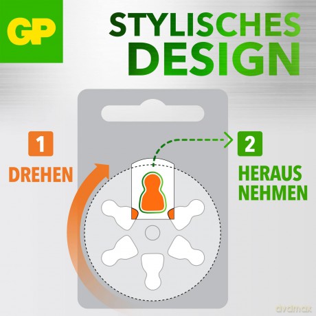 Gp: 6 GP Knopfzellen ZA10 1,45 V