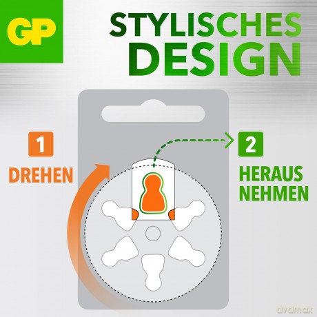 Gp: 6 GP Knopfzellen ZA13 1,45 V