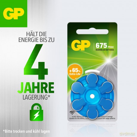 Gp: 6 GP Knopfzellen ZA675 1,45 V