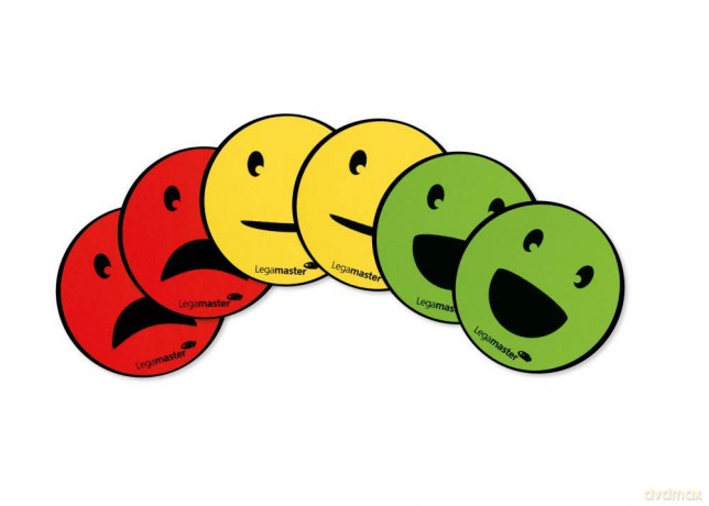 6 Legamaster Agile Smiley gemischt Magne