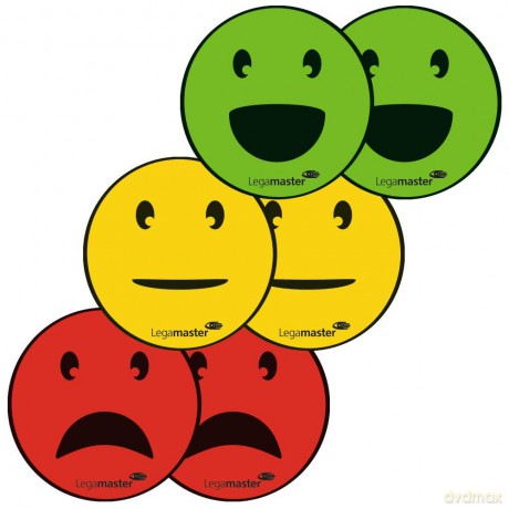 6 Legamaster Agile Smiley gemischt Magne