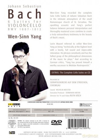 6 Suites For Violoncello - Bach [4DVD]