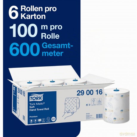 6 TORK Handtuchrollen Matic H1 Premium