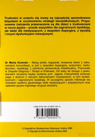 Terapia dzieci zagrożonych dysleksją [KSIĄŻKA]