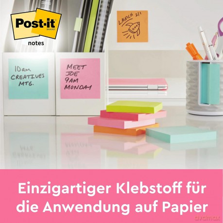 Post-Itâž: 8 + 4 GRATIS: Post-it Energetic Haftnot