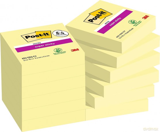 Post-Itâž: 8 + 4 GRATIS: Post-it Super Sticky Note