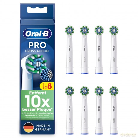 8 Oral-B PRO Cross Action Zahnbźrstenauf