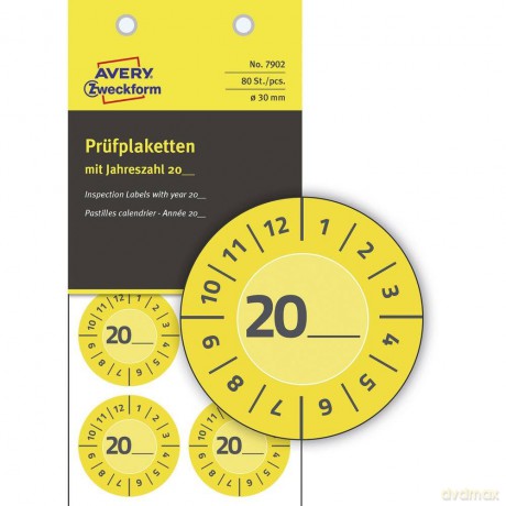 80 AVERY Zweckform Prźfplaketten 7902 ge