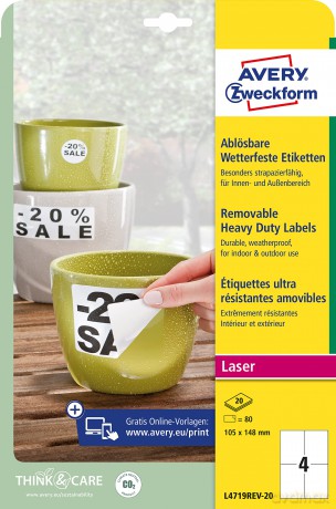 80 AVERY Zweckform wetterfeste Folieneti