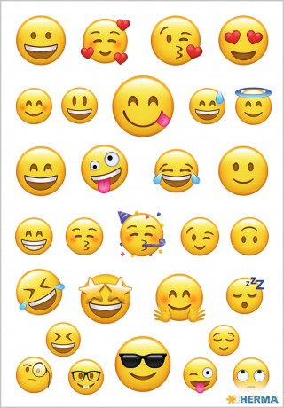 87 HERMA Aufkleber Smiley
