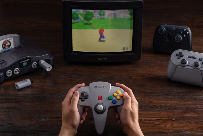 8bitdo Retro Receiver For Nintendo 64 Grey Retro: 8BitDo Retro Receiver for Nintendo 64 Grey Retro
