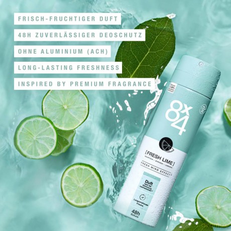 8x4 FRESH LIME Deo-Spray 150,0 ml