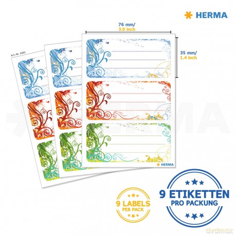 9 HERMA Schuletiketten 5982 Spirit