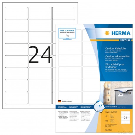 960 HERMA Folien-Kraftklebe-Etiketten 95