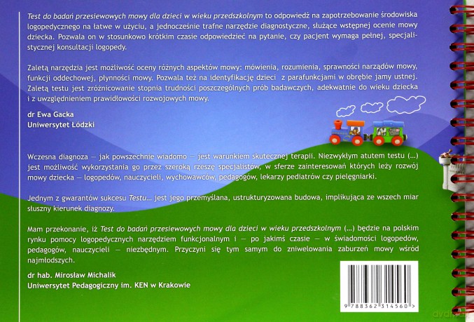 Test do badań przesiewowych mowy dla dzieci [KSIĄŻKA]