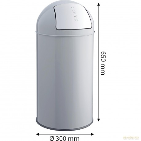 Abfallbehlter Mittelgrau 30l