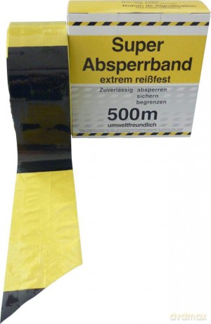 Absperrband schwarz/gelb 500mx